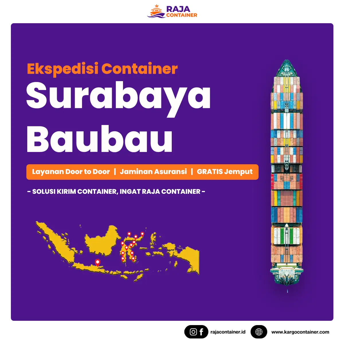 Ekspedisi Container Surabaya Baubau