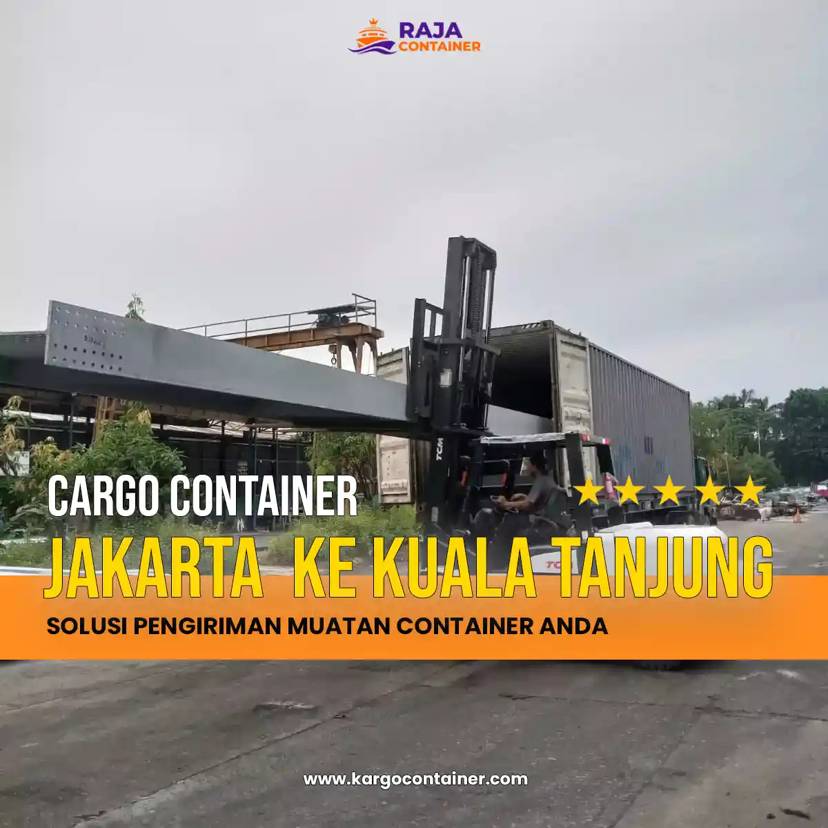 Cargo Container Jakarta ke Kuala Tanjung