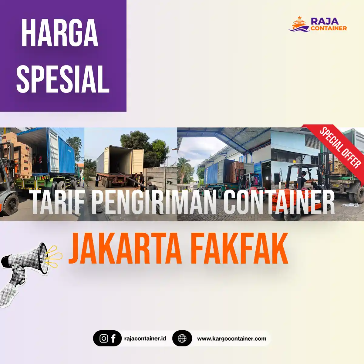Tarif Pengiriman Container Jakarta Fakfak