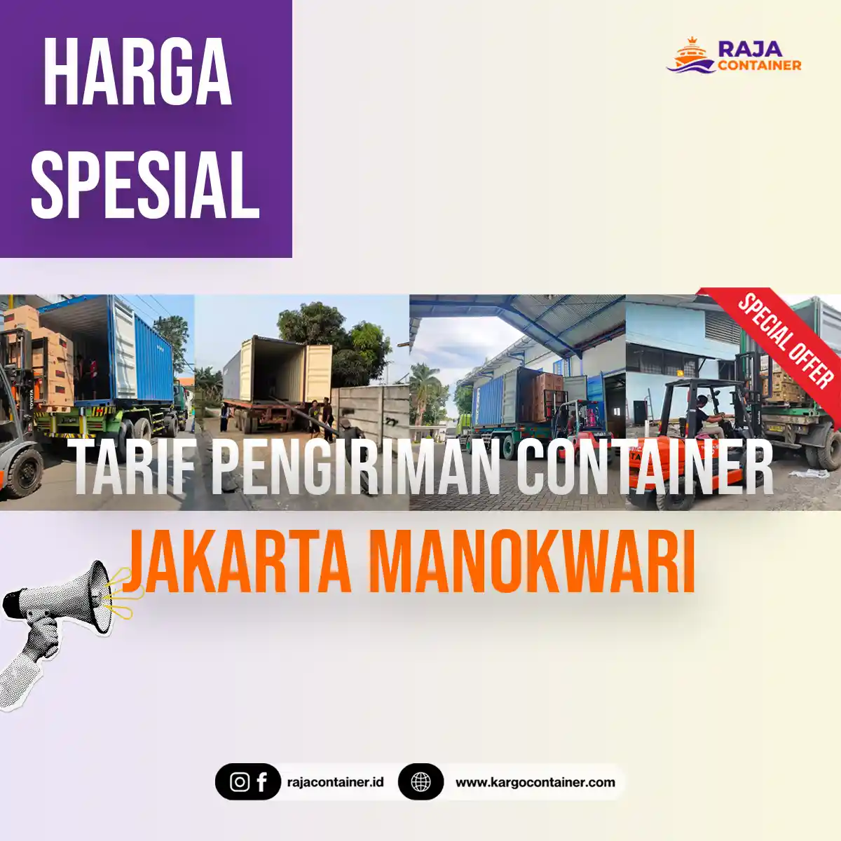 Tarif Pengiriman Container Jakarta Manokwari