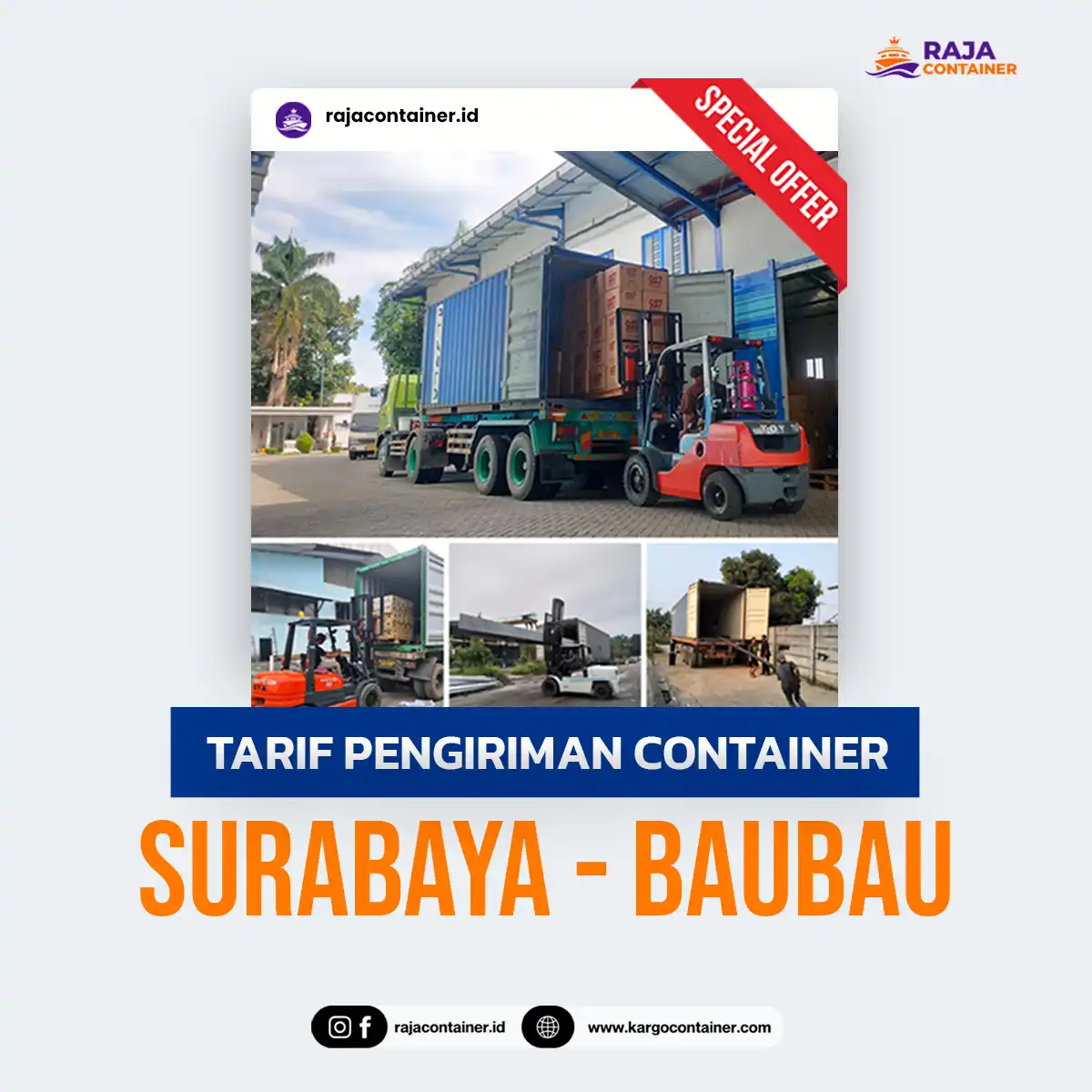 Tarif Pengiriman Container Surabaya Baubau