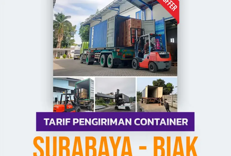 Tarif Pengiriman Container Surabaya Biak