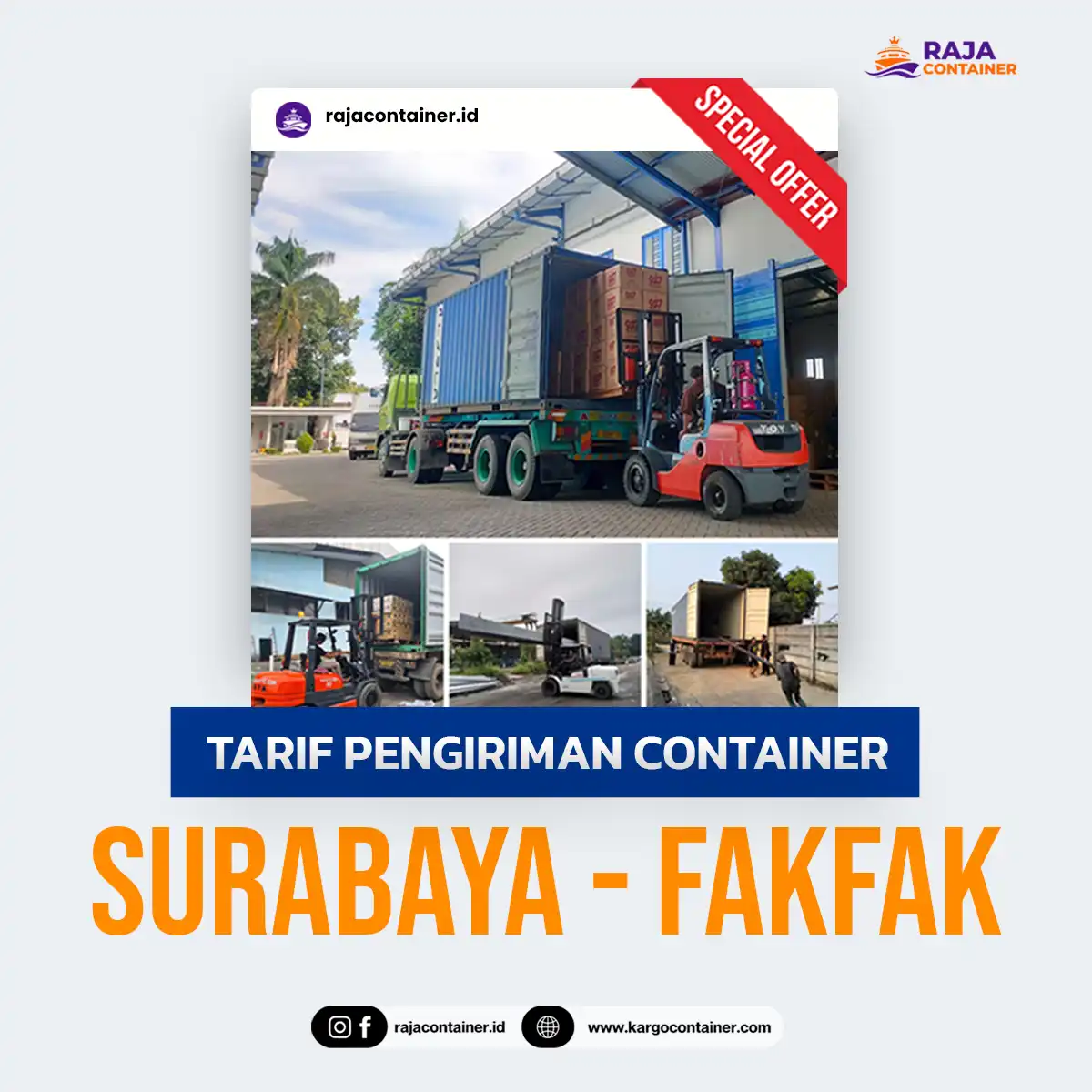 Tarif Pengiriman Container Surabaya Fakfak