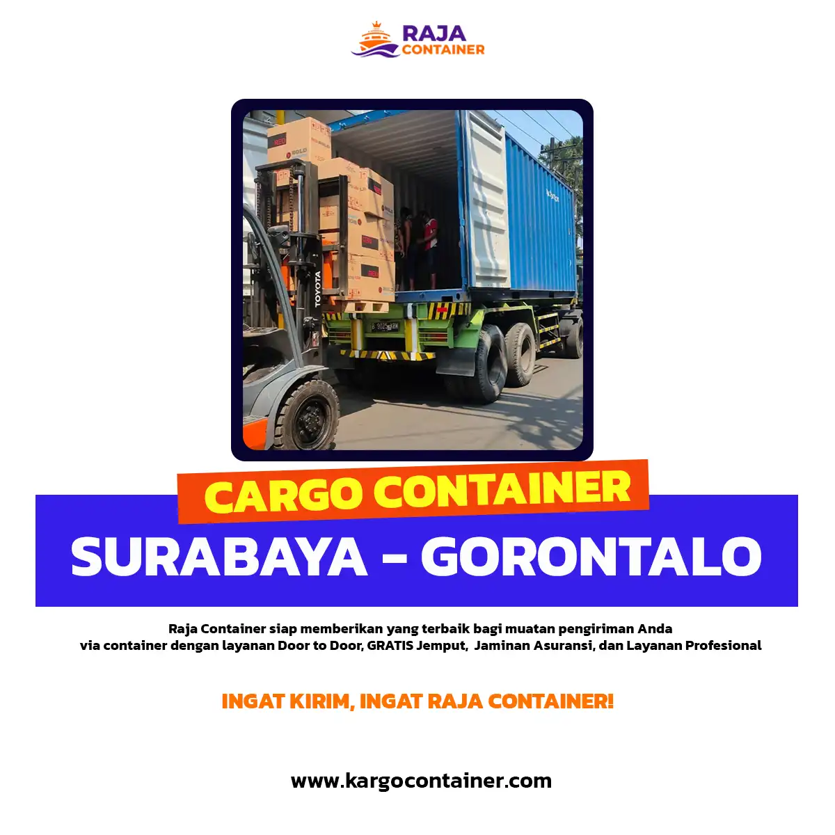 Cargo Container Surabaya Gorontalo