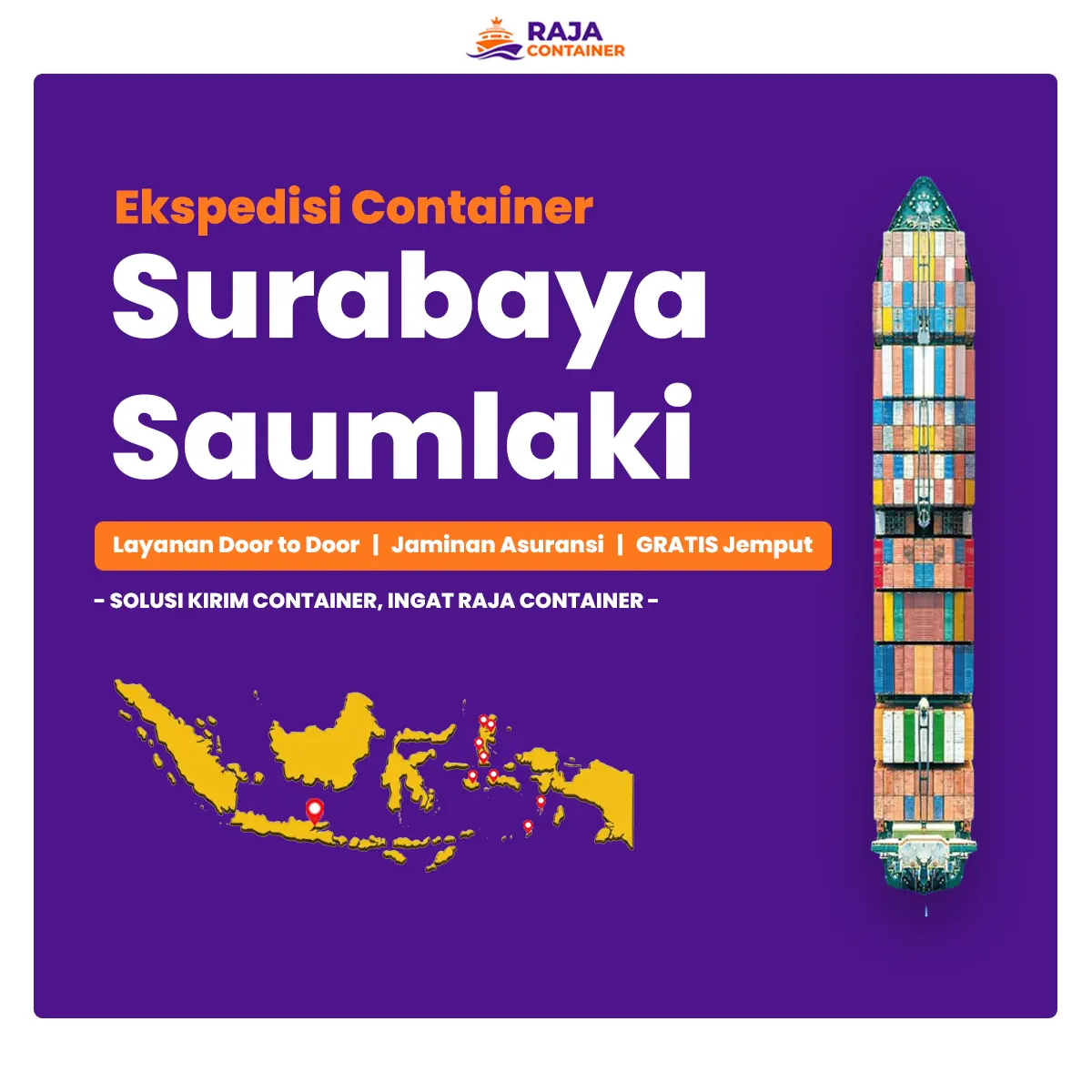 Ekspedisi Container Surabaya Saumlaki