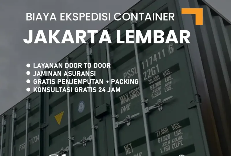 Biaya Ekspedisi Container Jakarta Lembar