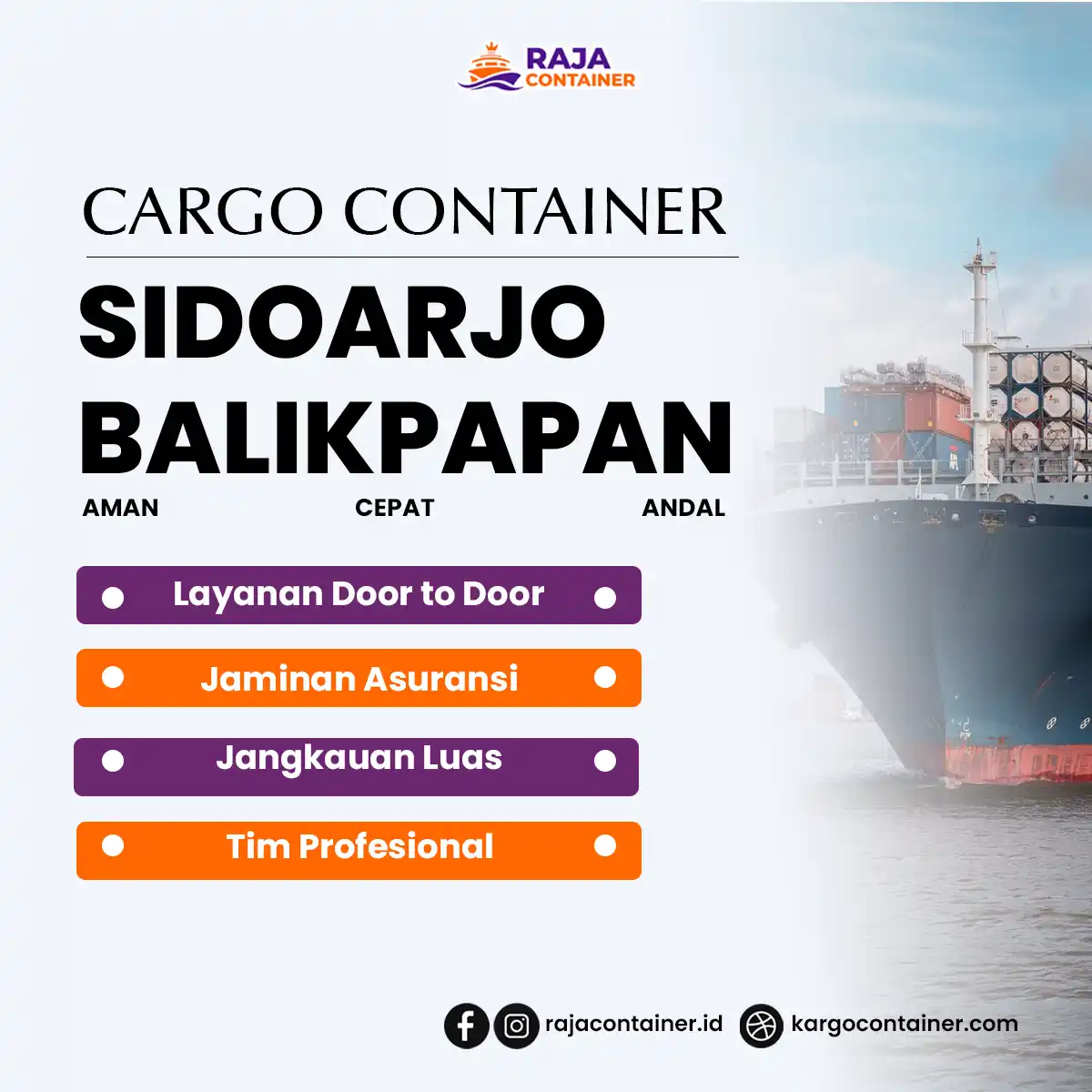 Cargo Container Sidoarjo Balikpapan