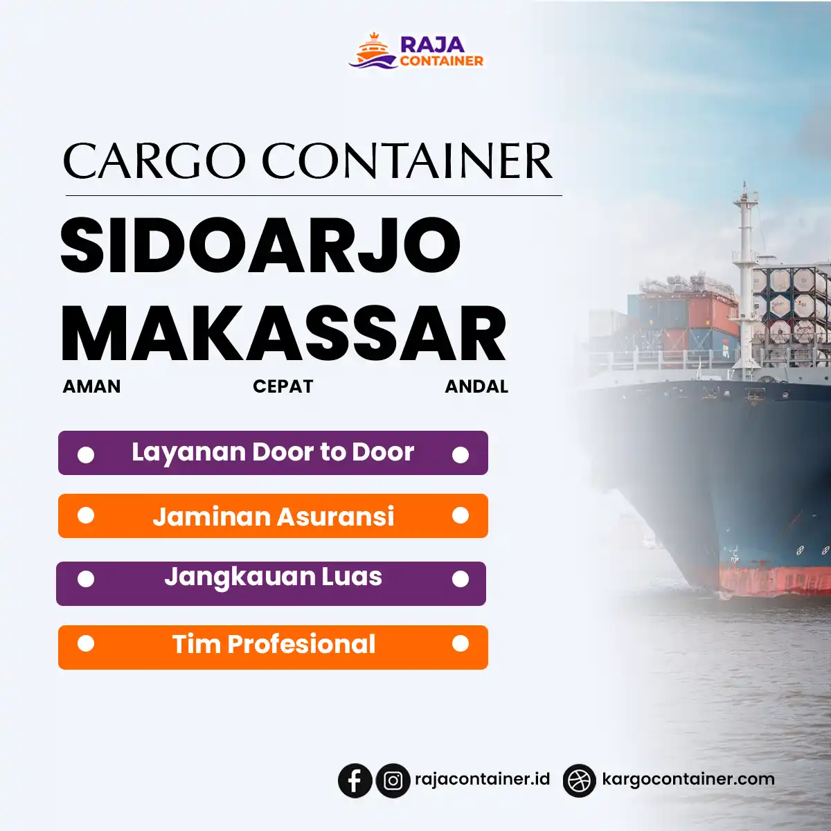 Cargo Container Sidoarjo Makassar