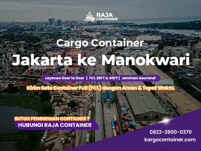 Cargo Container Jakarta ke Manokwari
