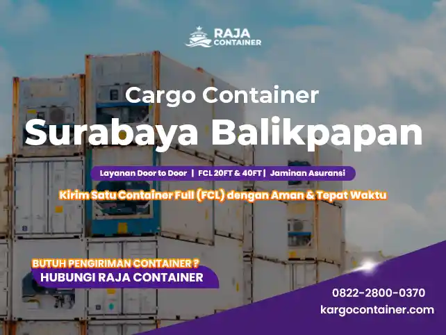 Cargo Container Surabaya Balikpapan