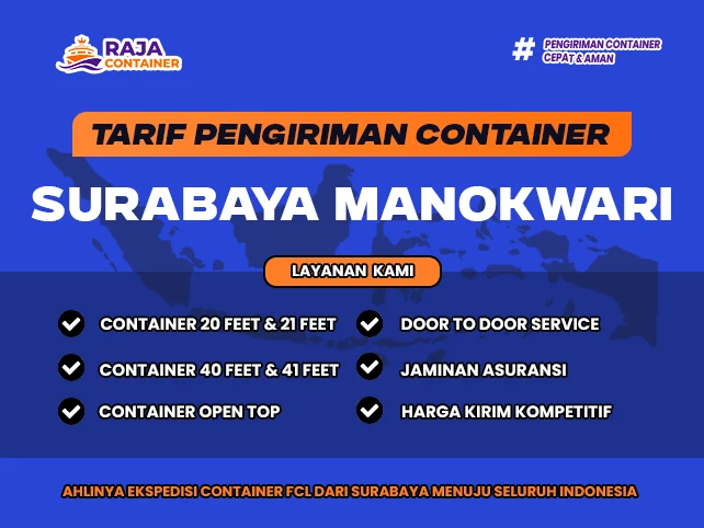Tarif Pengiriman Container Surabaya Manokwari